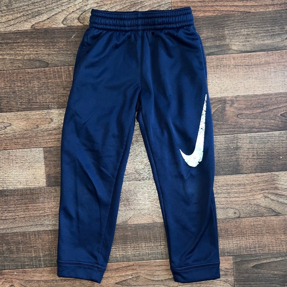 Nike Kids Dark Blue Joggers with White Swoosh small 4-5Y
